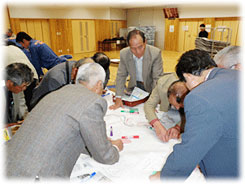災害図上訓練(DIG)の様子
