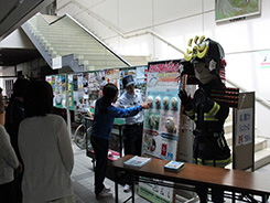 「塩防くん」が住宅用火災警報器をPR